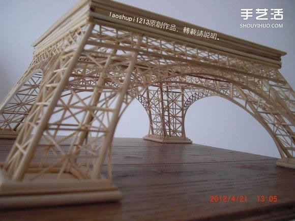 筷子和竹簽制作埃菲爾鐵塔模型的詳細(xì)圖解教程 -  rpnrmr.com