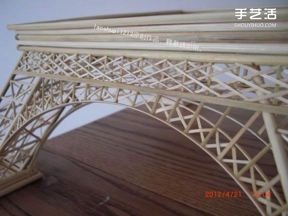 筷子和竹簽制作埃菲爾鐵塔模型的詳細(xì)圖解教程 -  rpnrmr.com