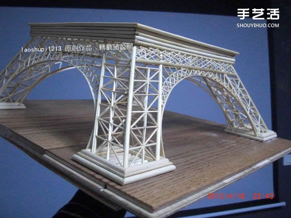 筷子和竹簽制作埃菲爾鐵塔模型的詳細(xì)圖解教程 -  rpnrmr.com
