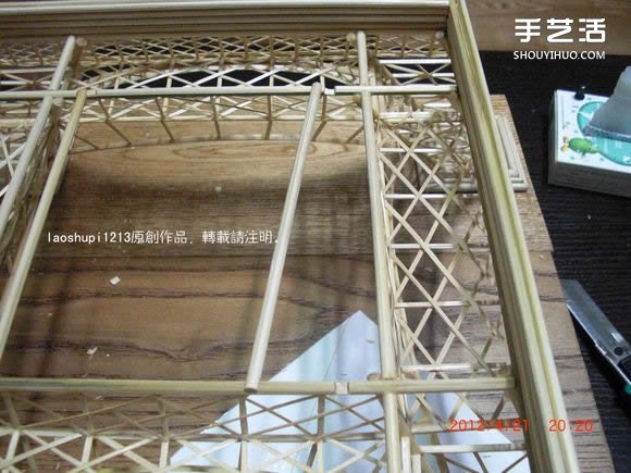 筷子和竹簽制作埃菲爾鐵塔模型的詳細(xì)圖解教程 -  rpnrmr.com