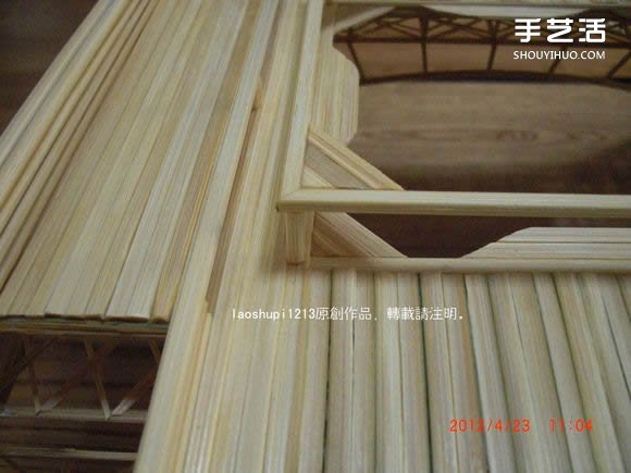 筷子和竹簽制作埃菲爾鐵塔模型的詳細(xì)圖解教程 -  rpnrmr.com