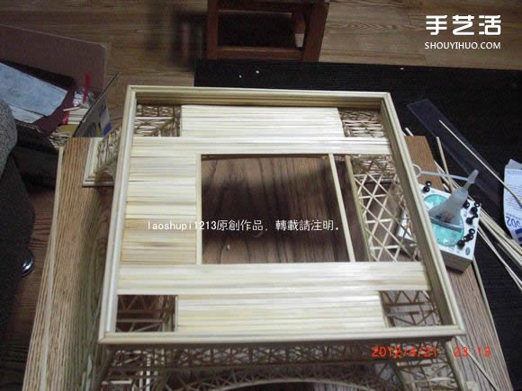 筷子和竹簽制作埃菲爾鐵塔模型的詳細(xì)圖解教程 -  rpnrmr.com