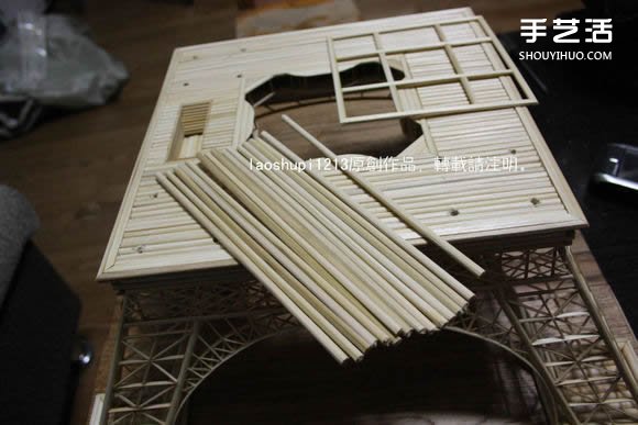 筷子和竹簽制作埃菲爾鐵塔模型的詳細(xì)圖解教程 -  rpnrmr.com