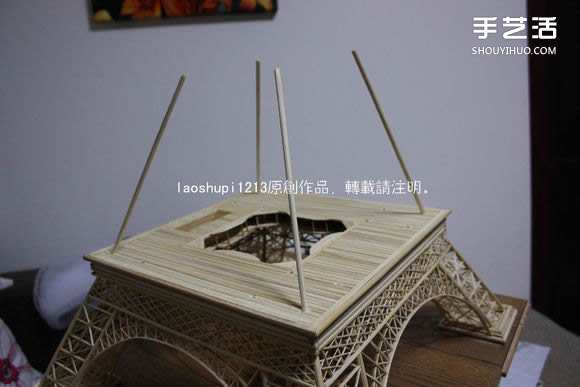 筷子和竹簽制作埃菲爾鐵塔模型的詳細(xì)圖解教程 -  rpnrmr.com
