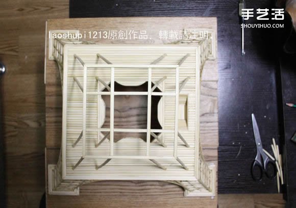 筷子和竹簽制作埃菲爾鐵塔模型的詳細(xì)圖解教程 -  rpnrmr.com