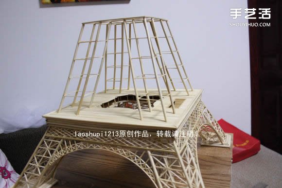 筷子和竹簽制作埃菲爾鐵塔模型的詳細(xì)圖解教程 -  rpnrmr.com