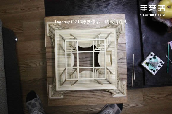 筷子和竹簽制作埃菲爾鐵塔模型的詳細(xì)圖解教程 -  rpnrmr.com