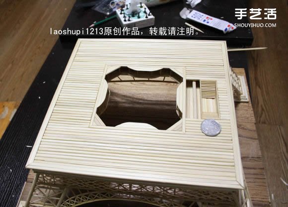 筷子和竹簽制作埃菲爾鐵塔模型的詳細(xì)圖解教程 -  rpnrmr.com