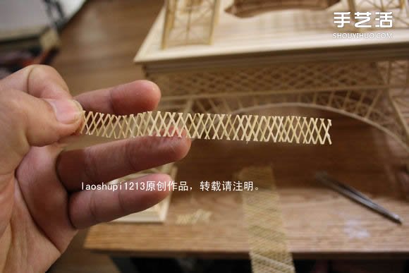 筷子和竹簽制作埃菲爾鐵塔模型的詳細(xì)圖解教程 -  rpnrmr.com