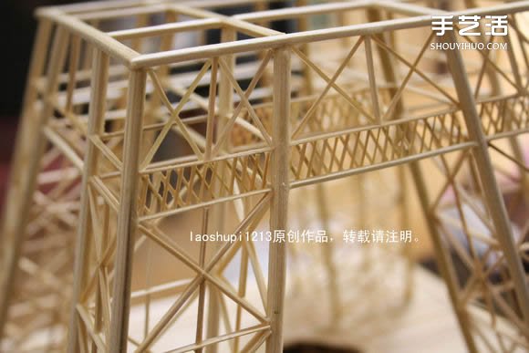 筷子和竹簽制作埃菲爾鐵塔模型的詳細(xì)圖解教程 -  rpnrmr.com