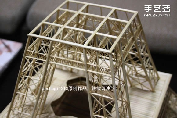 筷子和竹簽制作埃菲爾鐵塔模型的詳細(xì)圖解教程 -  rpnrmr.com