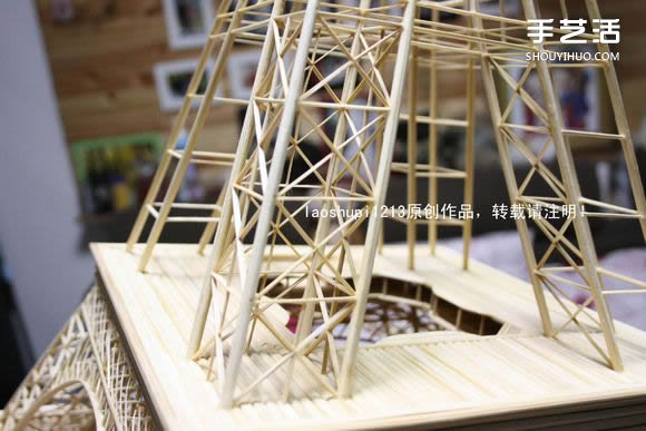 筷子和竹簽制作埃菲爾鐵塔模型的詳細(xì)圖解教程 -  rpnrmr.com