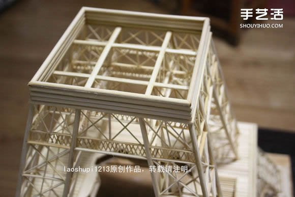 筷子和竹簽制作埃菲爾鐵塔模型的詳細(xì)圖解教程 -  rpnrmr.com