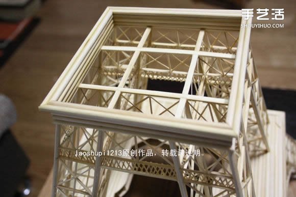 筷子和竹簽制作埃菲爾鐵塔模型的詳細(xì)圖解教程 -  rpnrmr.com