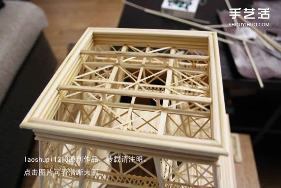 筷子和竹簽制作埃菲爾鐵塔模型的詳細(xì)圖解教程 -  rpnrmr.com