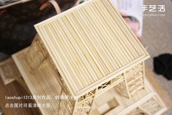 筷子和竹簽制作埃菲爾鐵塔模型的詳細(xì)圖解教程 -  rpnrmr.com