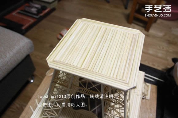 筷子和竹簽制作埃菲爾鐵塔模型的詳細(xì)圖解教程 -  rpnrmr.com