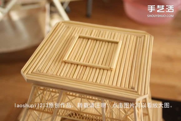 筷子和竹簽制作埃菲爾鐵塔模型的詳細(xì)圖解教程 -  rpnrmr.com