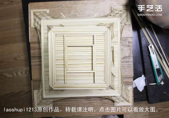 筷子和竹簽制作埃菲爾鐵塔模型的詳細(xì)圖解教程 -  rpnrmr.com