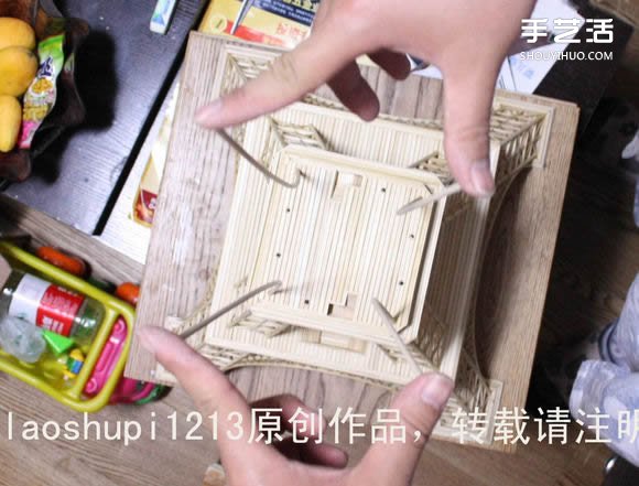 筷子和竹簽制作埃菲爾鐵塔模型的詳細(xì)圖解教程 -  rpnrmr.com