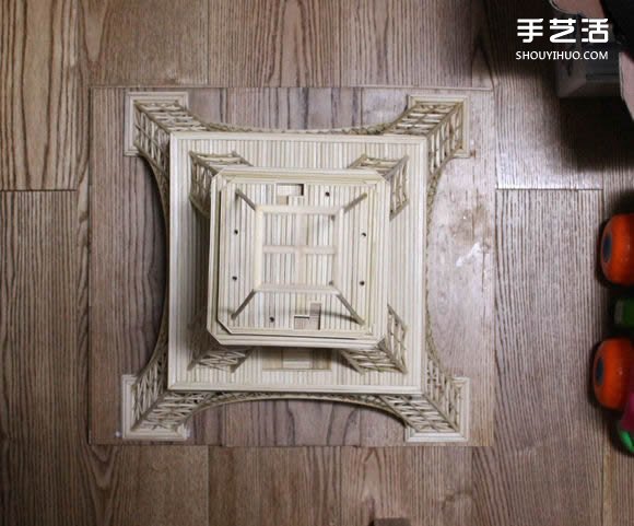 筷子和竹簽制作埃菲爾鐵塔模型的詳細(xì)圖解教程 -  rpnrmr.com