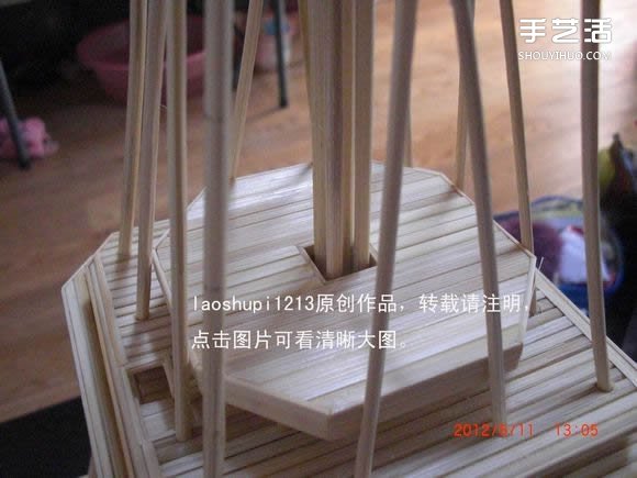 筷子和竹簽制作埃菲爾鐵塔模型的詳細(xì)圖解教程 -  rpnrmr.com