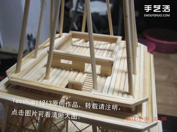 筷子和竹簽制作埃菲爾鐵塔模型的詳細(xì)圖解教程 -  rpnrmr.com