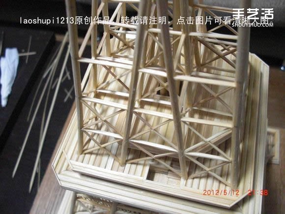 筷子和竹簽制作埃菲爾鐵塔模型的詳細(xì)圖解教程 -  rpnrmr.com