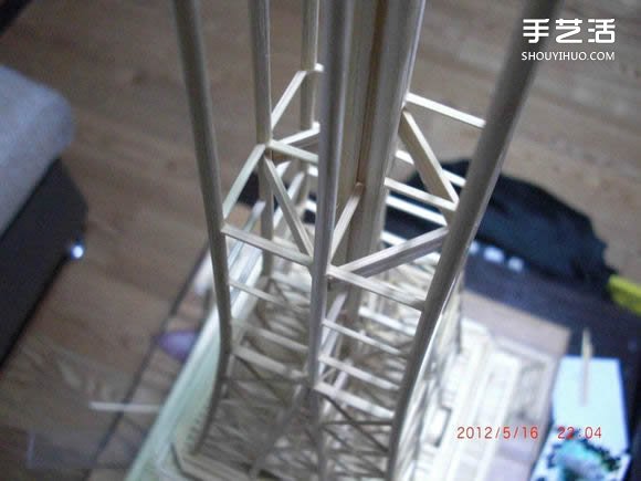 筷子和竹簽制作埃菲爾鐵塔模型的詳細(xì)圖解教程 -  rpnrmr.com