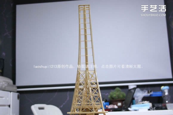筷子和竹簽制作埃菲爾鐵塔模型的詳細(xì)圖解教程 -  rpnrmr.com