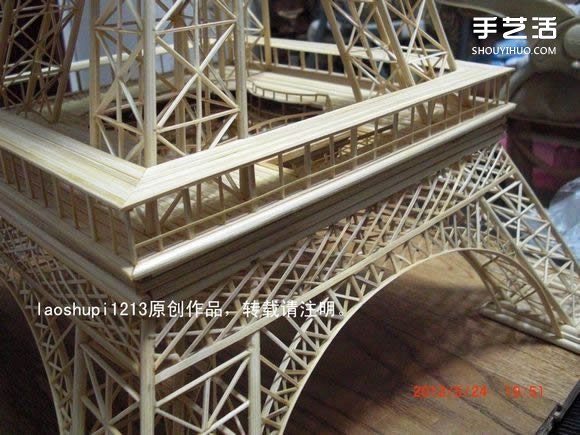 筷子和竹簽制作埃菲爾鐵塔模型的詳細(xì)圖解教程 -  rpnrmr.com