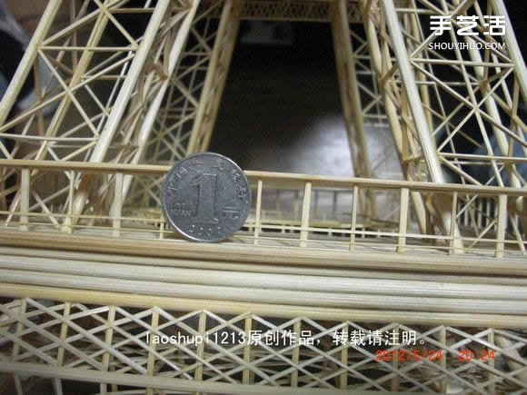 筷子和竹簽制作埃菲爾鐵塔模型的詳細(xì)圖解教程 -  rpnrmr.com