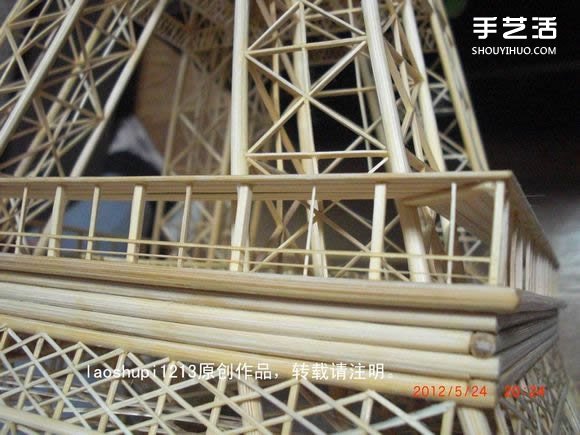 筷子和竹簽制作埃菲爾鐵塔模型的詳細(xì)圖解教程 -  rpnrmr.com