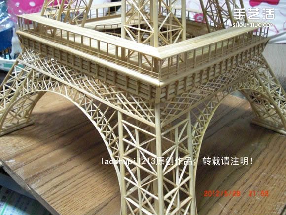 筷子和竹簽制作埃菲爾鐵塔模型的詳細(xì)圖解教程 -  rpnrmr.com