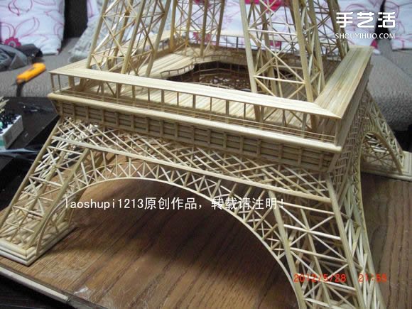 筷子和竹簽制作埃菲爾鐵塔模型的詳細(xì)圖解教程 -  rpnrmr.com