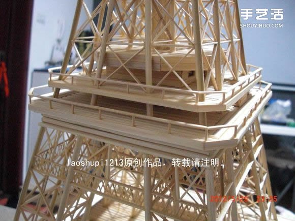 筷子和竹簽制作埃菲爾鐵塔模型的詳細(xì)圖解教程 -  rpnrmr.com