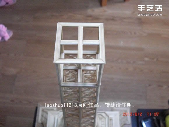 筷子和竹簽制作埃菲爾鐵塔模型的詳細(xì)圖解教程 -  rpnrmr.com
