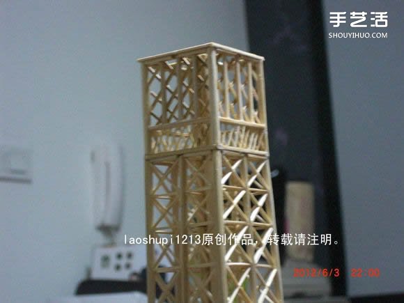筷子和竹簽制作埃菲爾鐵塔模型的詳細(xì)圖解教程 -  rpnrmr.com
