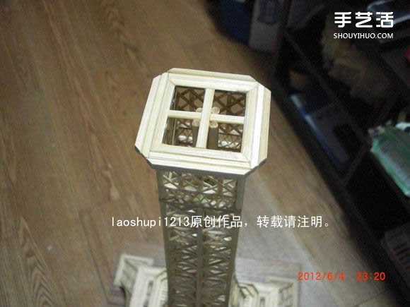 筷子和竹簽制作埃菲爾鐵塔模型的詳細(xì)圖解教程 -  rpnrmr.com