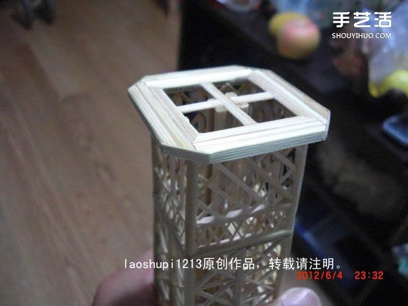 筷子和竹簽制作埃菲爾鐵塔模型的詳細(xì)圖解教程 -  rpnrmr.com