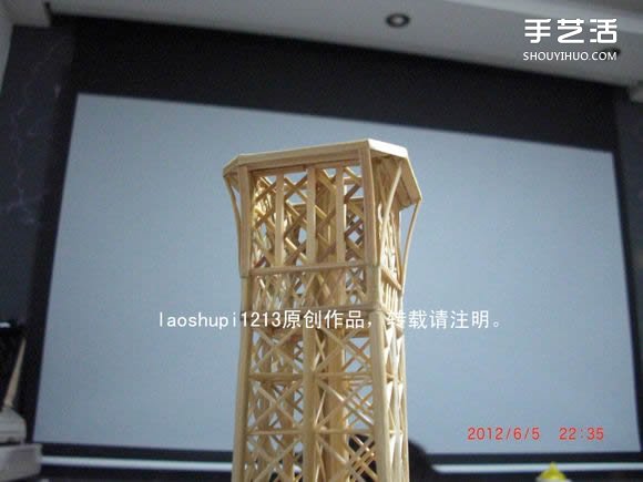 筷子和竹簽制作埃菲爾鐵塔模型的詳細(xì)圖解教程 -  rpnrmr.com