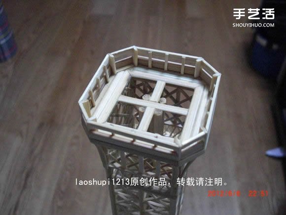 筷子和竹簽制作埃菲爾鐵塔模型的詳細(xì)圖解教程 -  rpnrmr.com