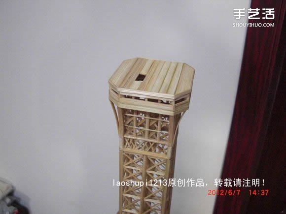 筷子和竹簽制作埃菲爾鐵塔模型的詳細(xì)圖解教程 -  rpnrmr.com