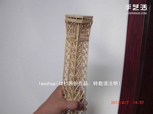 筷子和竹簽制作埃菲爾鐵塔模型的詳細(xì)圖解教程 -  rpnrmr.com