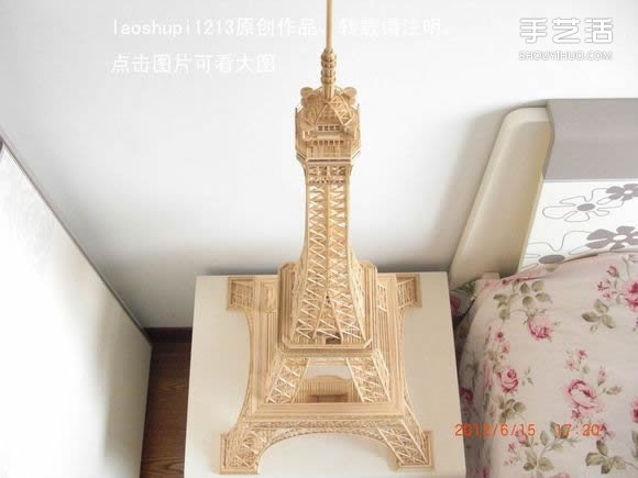 筷子和竹簽制作埃菲爾鐵塔模型的詳細(xì)圖解教程 -  rpnrmr.com