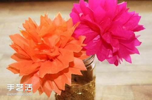 母親節(jié)手工紙花的做法 幼兒園皺紋紙花制作 -  rpnrmr.com
