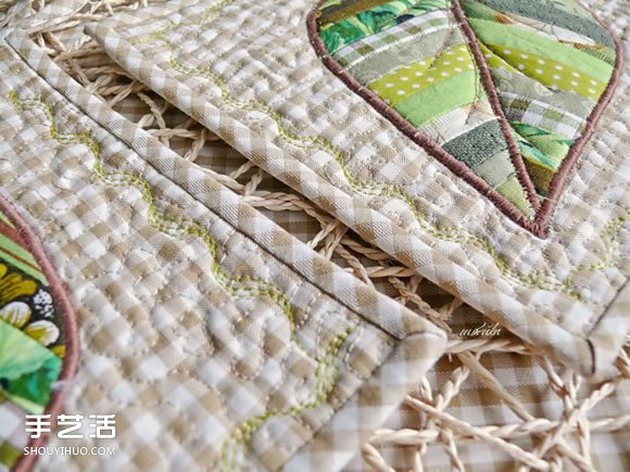 漂亮拼布樹葉杯墊DIY 拼布制作樹葉圖案杯墊 -  rpnrmr.com