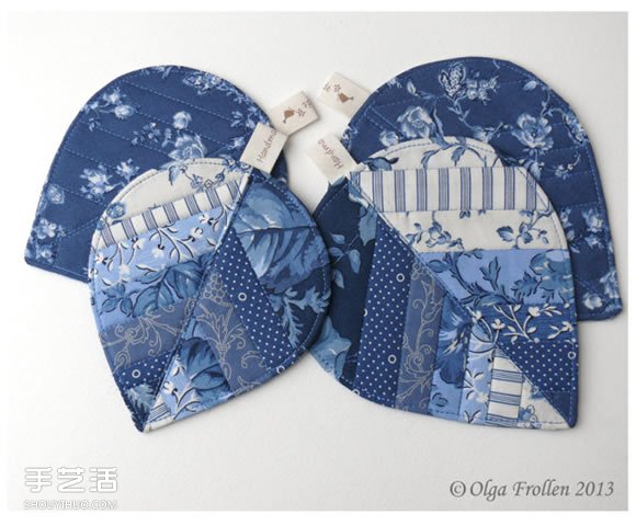 漂亮拼布樹葉杯墊DIY 拼布制作樹葉圖案杯墊 -  rpnrmr.com