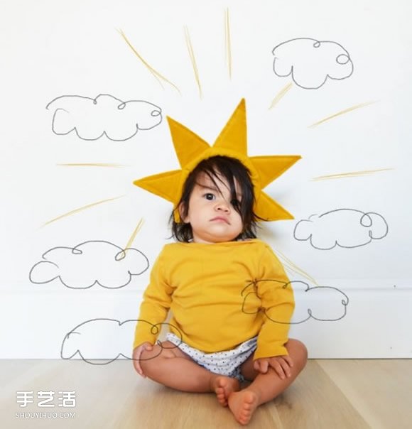 不織布寶寶頭飾DIY 幼兒布藝太陽(yáng)頭飾手工制作 -  rpnrmr.com