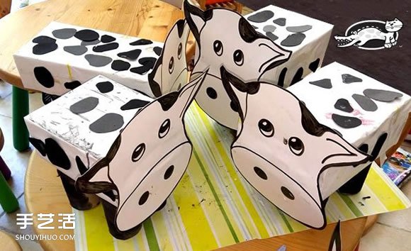 幼兒奶牛手工制作教程 簡單立體奶牛的做法圖解 -  rpnrmr.com